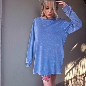 Indigo Pocket Sweatshirt Dress